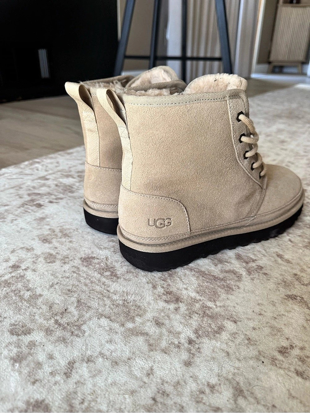 UGG Neumel Lace-Up Boots in Beige